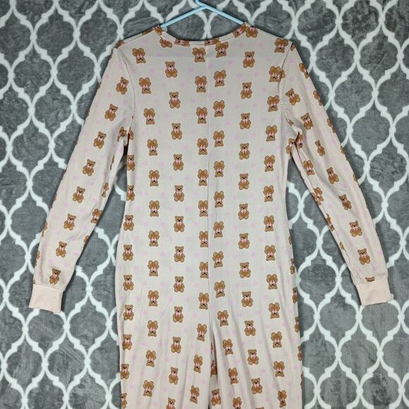 Spoiled Angel Pajamas Long Johns Women Medium Pink One Piece Thermal Underwear - Picture 7 of 14